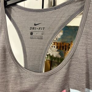 Nike Women's Heather Gray Dri-FIT loose fit tank top